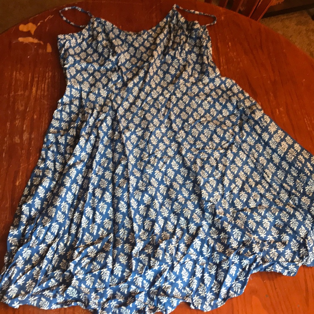 Blue fit and flare dress old navy